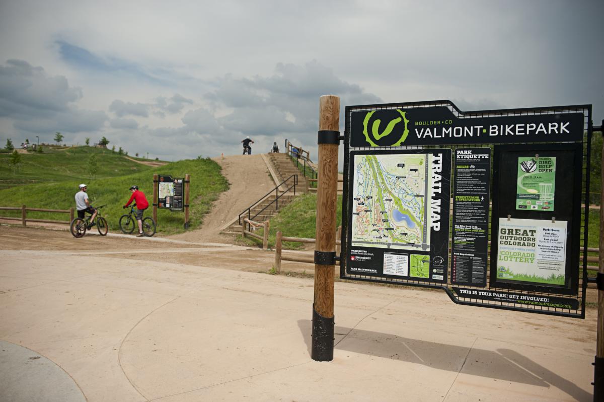 People Biking  Near A Hill At Valmont Bike Park