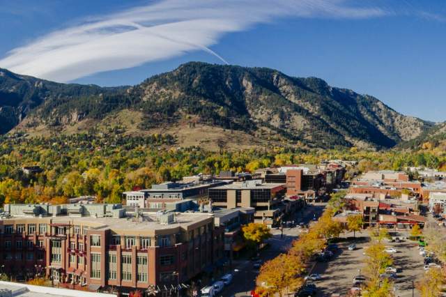 Fall panorama of Boulder