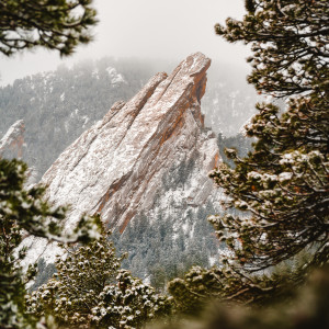 A Flatiron Dusted in Snow