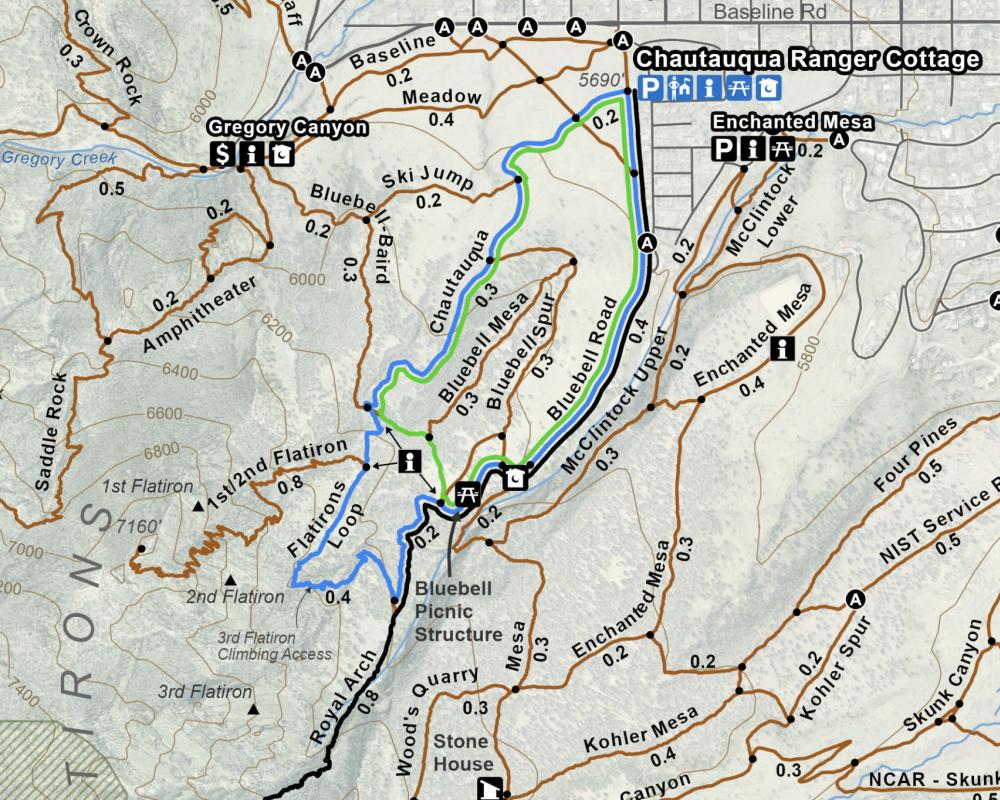 Chautauqua Trail Map
