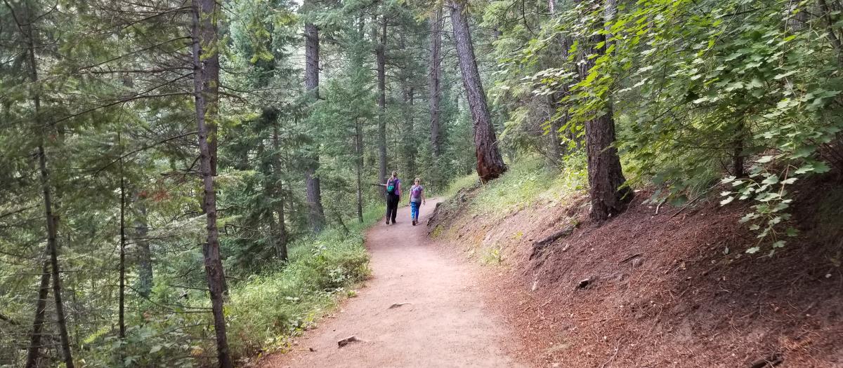 Hikers on Boulder Ranger Trail